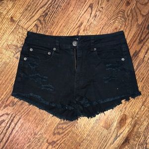 American Eagle Black High Waisted Shorts
